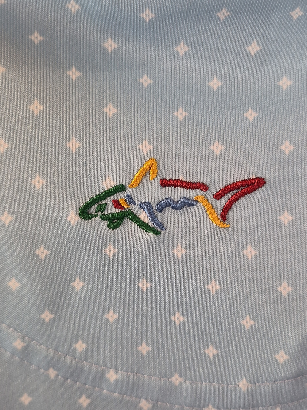 Greg Norman Collection Pale Blue Microdot Polo - Picture 4 of 5